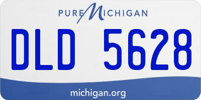 MI license plate DLD5628
