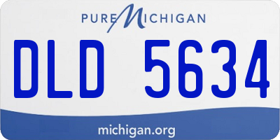 MI license plate DLD5634