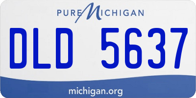 MI license plate DLD5637