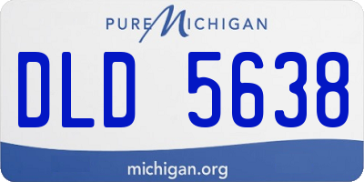 MI license plate DLD5638