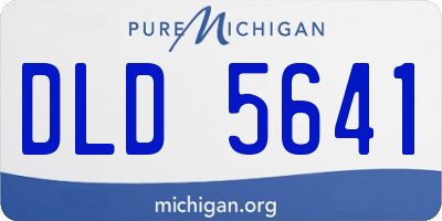 MI license plate DLD5641