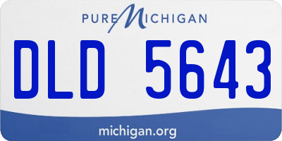 MI license plate DLD5643