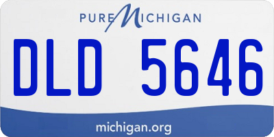 MI license plate DLD5646