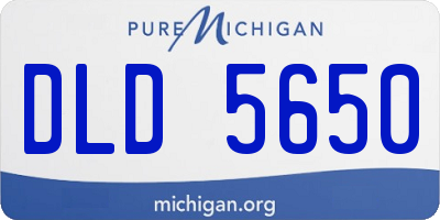 MI license plate DLD5650