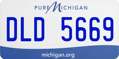 MI license plate DLD5669