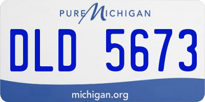 MI license plate DLD5673