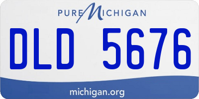 MI license plate DLD5676