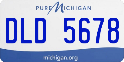 MI license plate DLD5678