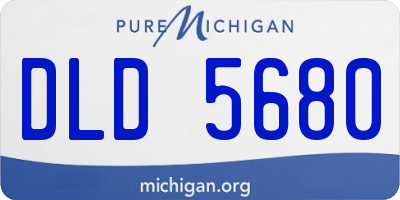 MI license plate DLD5680