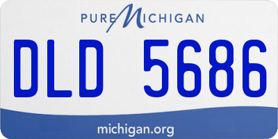 MI license plate DLD5686