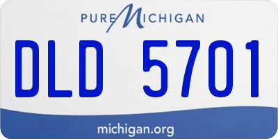 MI license plate DLD5701