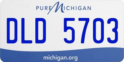 MI license plate DLD5703
