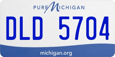 MI license plate DLD5704