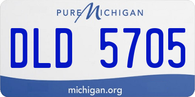 MI license plate DLD5705