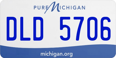 MI license plate DLD5706