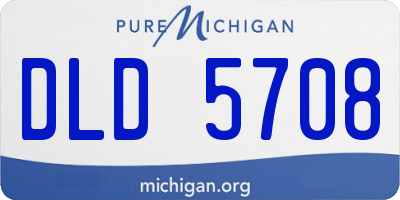 MI license plate DLD5708