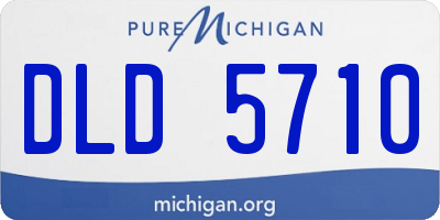MI license plate DLD5710