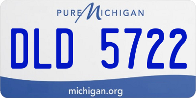 MI license plate DLD5722