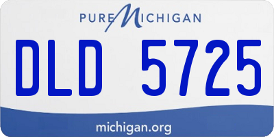 MI license plate DLD5725