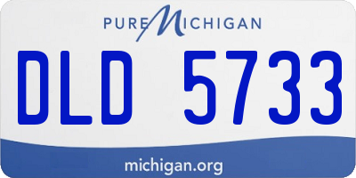 MI license plate DLD5733