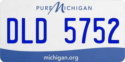 MI license plate DLD5752