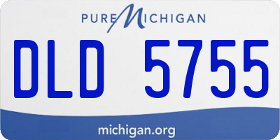 MI license plate DLD5755