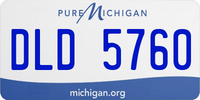 MI license plate DLD5760