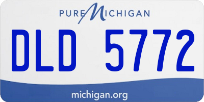 MI license plate DLD5772