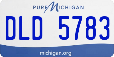 MI license plate DLD5783