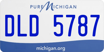 MI license plate DLD5787