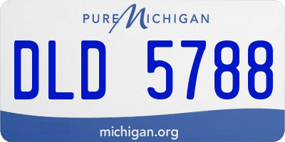 MI license plate DLD5788
