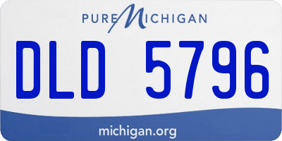 MI license plate DLD5796