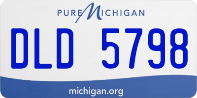 MI license plate DLD5798