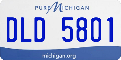 MI license plate DLD5801