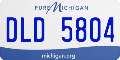 MI license plate DLD5804