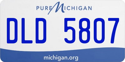 MI license plate DLD5807