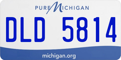 MI license plate DLD5814