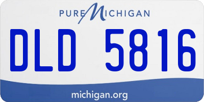 MI license plate DLD5816