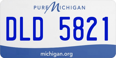 MI license plate DLD5821