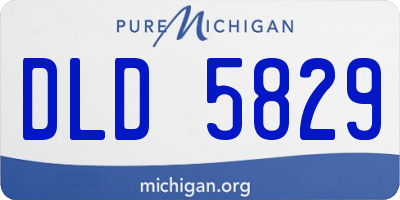 MI license plate DLD5829