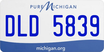 MI license plate DLD5839