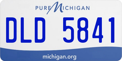 MI license plate DLD5841