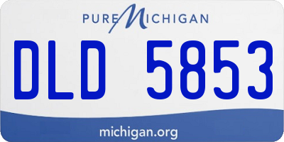 MI license plate DLD5853