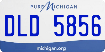 MI license plate DLD5856