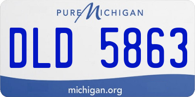 MI license plate DLD5863