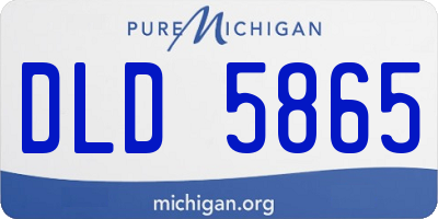 MI license plate DLD5865