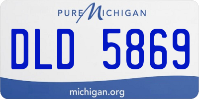 MI license plate DLD5869