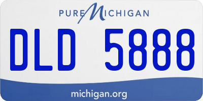 MI license plate DLD5888