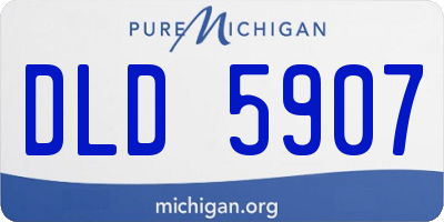 MI license plate DLD5907