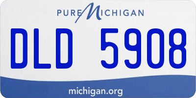 MI license plate DLD5908